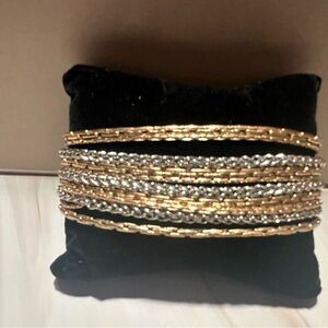 Beautiful Gold and Silver Bangle Set